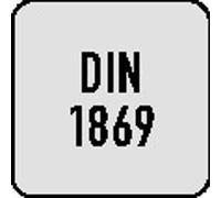 Foret hélicoïdal pour trous profonds DIN 1869, type TS, diamètre nominal 6 mm, HSS-Co, tige cylindrique, série 3