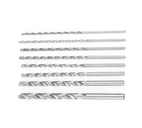 Foret HSS Hélicoïdal, Jeu de 8 Forets pour Travail des Métaux, Tige Droite, 4-10 mm, Longueur 200 mm