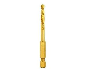 Foret métal titanium HSS-Tin - DeWALT - 3x64x26mm - Angle étudié et renforcé