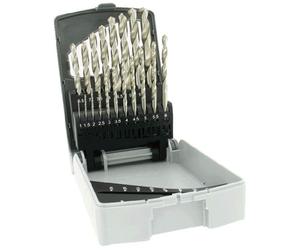 Foret métaux - Acces - HSS - coffret de 19 pièces - pointe en croix - D : 1