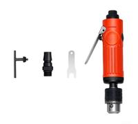 Foret pneumatique robuste 3/8, outil pneumatique réversible avec réglable, 2000 tr/min, qualité industrielle pour perçage du métal, du bois, design ergonomique orange (2)