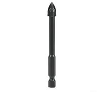 Foret Triangle Carbure 4mm Perçage Verre Céramique(8mm) | Acier carbure dur, pointe triangle 4mm, pour verre céramique, queue hexagone, perçage pour précis éclats