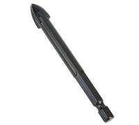 Foret Triangle Carbure 4mm pour Verre et Céramique(12mm) | Acier carbure dur, pointe triangle, pour idéal verre céramique, élimination copeaux fluide, tige hexagonale
