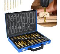 Forets à métaux hélicoïdaux - LILIIN - Set de 170 pièces en acier rapide - Pour acier, inox et fonte