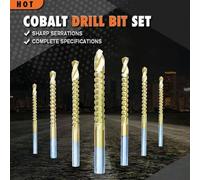 Forets cobalt HSS M35 métal - 6 pièces