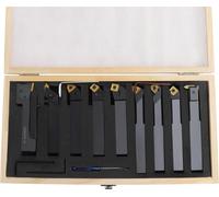 Forets de tournage indexables - Coffret de 9 forets de tournage avec collet de 20 mm - Pour tour et CNC - Livré avec une mallette de transport - Noir