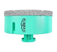Forets Diamant Carrelage 100MM LEKOMESH - Trépan Diamant Pour porcelaine Céramique Tuiles Marbre Granit Pierre Quartz Brasage Sous Vide Forets diamantés Filetage M14 pour Meuleuse D'angle