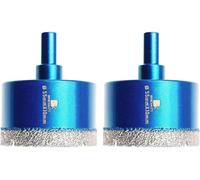 Forets diamantés secs de 55 mm, lot de 2, pour découper des carreaux, de la céramique, du granit et de la maçonnerie