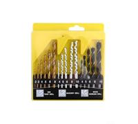 Forets Hélicoïdaux Acier 16pcs Perçage pour précis Forets Hélicoïdaux | Acier trempé haute dureté, pointe précise, pour idéal pour bois métal béton, 16 assorties