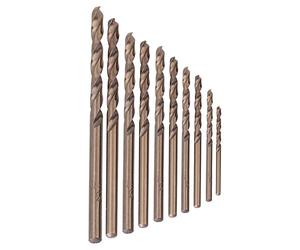 forets hélicoÏdaux HSS 10pcs, Jeu de forets HSS-CO, Foret Torsadé pour Perçage du Métal, Jeu de forets en cobalt M35, pour percer sur l'inox, fonte, tôle, tôle d'acier (2,5 mm)