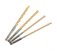 Forets hexagonaux en carbure 5-10 mm pour béton | carbure de tungstène, résistant à l'usure, coupe à faible friction, longue durée de vie, finition jaune