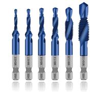 Forets MeaccelerTap plaqués titane, tige hexagonale, filetage de vis HSS, machine à vis, robinet composé, M3 figuré, M5, M6, M8, M10, outils à main 3Pcs-M3-M4-M5