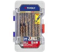 Coffret TIVOLY 25 forets métaux FURIUS HSS revêtus FUSIO pointe en croix Ø 2 à 13mm + 1 fraise à noyer Ø 15mm - 11454170002