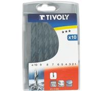Tivoly Foret métaux Essential HSS Steam pointe en C coffret de 10 pièces