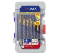 Tivoly Coffret forets métaux 11453170006 – 18 pièces HSS Steam Tin Ø 2–10 mm pointe 135°