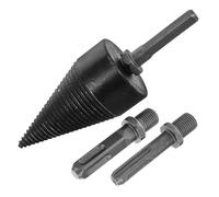Foreuse à Fendeuse de Bûches en Fer, Noir, pour Perceuse | Kit à Embouts Interchangeables, Usage Quotidien Rural, Fende le Bois, Tête Remplaçable, Usage Multipurpose