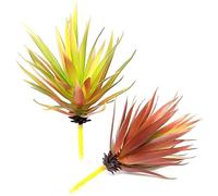 Forever bene Lot de 2 Feuilles d’Agave artificielles, Rouge, décor Maison | Feuillage artificiel pour salon, bureau, accueil, table événementielle et compositions florales personnalisées