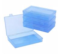Forever bene Lot de 4 boîtes à couvercle, Bleu, 18 × 11 × 3 cm rangement