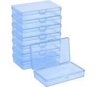 Forever bene Lot de 8 boîtes à couvercle, Bleu, 13,5 × 8 × 3 cm rangement