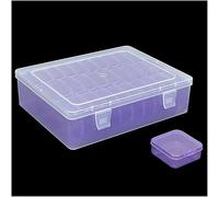Forever bene Organisateur 31 Pièces (1 Grande + 30 Petites) - Boite Rangement Diamond Painting, Perles, Bijoux et Vis, Mini Boite Plastique Transparente (Violet)