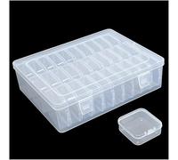 Forever bene Organisateur 31 Pièces (1 Grande + 30 Petites) - Boite Rangement Diamond Painting, Perles, Bijoux et Vis, Mini Boite Plastique Transparente (Blanc)