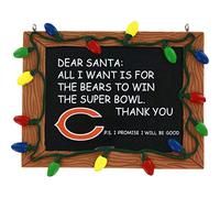 Forever Collectibles Chicago Bears Officielle NFL 7,6 x 10,2 cm Tableau Noir Panneau de Noël Ornement