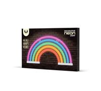 Forever Lampe Néon LED Rainbow 5 - Enseigne Lumineuse Arc-en-Ciel avec Variateur et Alimentation USB