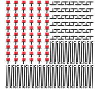 Forever Speed 180PCS Kit D'irrigation de Goutte Jardin, 60 Embout de Goutte à Goutte Réglable + 60 Connecteurs en T + 60 Ancrage au Sol pour Tuyau D'arrosage pour Jardin Pelouse Serre Plantes - Rouge