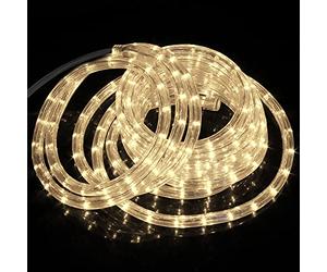 Forever Speed 6 Mètres Tube Lumineux LED, Extérieur et Intérieur pour Jardin, Noël, Mariage, Fête, Salle de Séjour - Tuyau Bande IP65, Blanc Chaud
