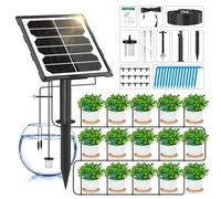 Forever Speed Arrosage Automatique Solaire pour Jardin avec Capteur D'eau, Kits D'arrosage Automatiques Goutte à Goutte 6 Modes + 15M Tuyau pour Jardin, Balcon, Plantes