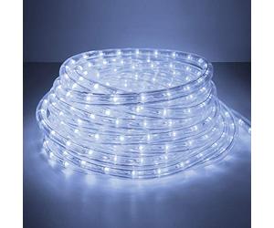 Forever Speed Guirlande lumineuse LED extérieure - 6 m - 216 LED - Étanche - Blanc froid - Halloween, jardin, Noël, mariage, fête