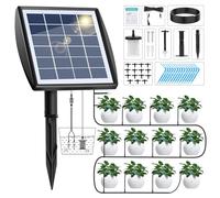 Forever Speed Kit Arrosage Automatique Solaire avec Minuterie 15M Tuyau Arrosage Système D'arrosage Automatique Système D'irrigation Goutte à Goutte Solaire pour Jardin, Balcon Plantes