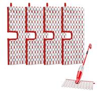 Foreverup Lot de 4 têtes de balai de rechange compatibles avec Vileda ProMist Max, 1 à 2 recharges Spray Max, tampons de rechange réutilisables en microfibre double face pour une utilisation humide et
