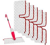 Foreverup Lot de 6 têtes de balai de rechange compatibles avec Vileda ProMist Max, 1 à 2 recharges Spray Max, tampons de rechange réutilisables en microfibre double face pour une utilisation humide et