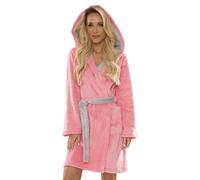 FOREX Lingerie : Peignoir de bain moderne pour femmes, en microfibre super douce, avec ceinture à nouer
