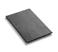Forgast Assiette rectangulaire | Dimensions 20x30x0,35 cm | Socle en ardoise | Assiette de Présentation | Plats de service | Napperon en ardoise naturelle | Pour Servir Buffets, Sushis et Fromages