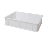 Forgast Bac à Pâton Pizza 40x30x10 cm, Boîte Fermentation | Récipient Plastique Alimentaire Empilable Frigo, Sans Couvercle, Blanc, Idéal Levée Pâte Boulangerie et Maison