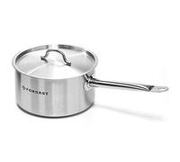 FORGAST Casserole avec Couvercle Inox 6 Litres 24 cm Induction Marmite | Grand Faitout Professionnel 3 Couches, Poignée Isolante, Casserole Tout Feux, Lave-Vaisselle, Traiteur