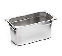 Forgast Conteneur en Acier inoxydable | Écologique | Format GN 1/3 | Dimensions 32,5x17,6x15 cm | Récipient gastronorme | pour plats chauds, salades | Facile à nettoyer | Lavable au lave-vaisselle