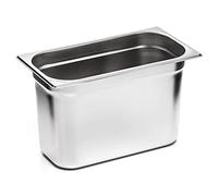 Forgast Conteneur en Acier inoxydable | Écologique | Format GN 1/4 | Dimensions 16,2x26,5x20 cm | Récipient gastronorme | pour plats chauds, salades | Facile à nettoyer | Lavable au lave-vaisselle