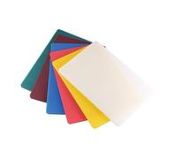 Forgast HACCP Ensemble de planches à découper, planches de cuisine professionnelles, planche en polyéthylène, planche de service, ensemble de 6 planches, diverses utilisations, 45x30cm, multicolore