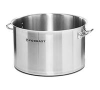 Forgast Marmite basse en inox 11L Moyenne Adapté à l'induction, gaz, électrique Marmite en inox Lavable au lave-vaisselle FG02428