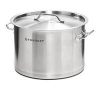 FORGAST Marmite Induction 58L avec Couvercle, Faitout Inox Ø 50 cm | Qualité Pro Tous Feux, Fond Sandwich 5mm, Idéal Grande Cuisine et Plats Mijotés, Lave-Vaisselle
