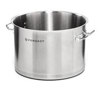 FORGAST Marmite Induction 63L Sans Couvercle, Faitout Inox Ø 50 cm | Qualité Pro Tous Feux, Fond Sandwich 5mm, Idéal Grande Cuisine et Plats Mijotés, Lave-Vaisselle