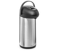Forgast Thermos avec pompe | Acier inoxydable | Capacité 5 litres | Couvercle et poignée en plastique | Pratique à utiliser | pour boissons chaudes | Facile à nettoyer | Lavable au lave-vaisselle