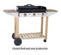 Forge Adour 934.750 - Barbecue chariot - pour plancha - bois/inox - pour Prestige 750