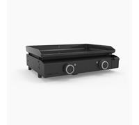 Plancha électrique FORGE ADOUR ACIER BASE 60A noir 2 brûleurs à poser, 57.5x37.9 cm