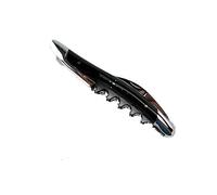 Forge De Laguiole Couteau de sommelier avec manche en corne de buffle noire en acier inoxydable brillant