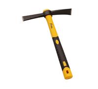 Forgé désherbage Mattock Hoe 15 Pouces, forgé par Marteau Complet, poignée en Fibre de Verre plastifiée, Mattock Cutter 1.5lb