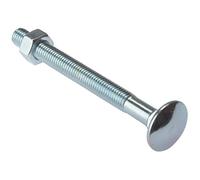Forgefix 10CB10130 - Carriage Boulon et écrou Plaqué zinc - Paquet de 10